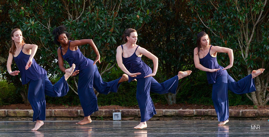 dance-festival-women-in-blue Photo of a Six Sundays event POV behind the band